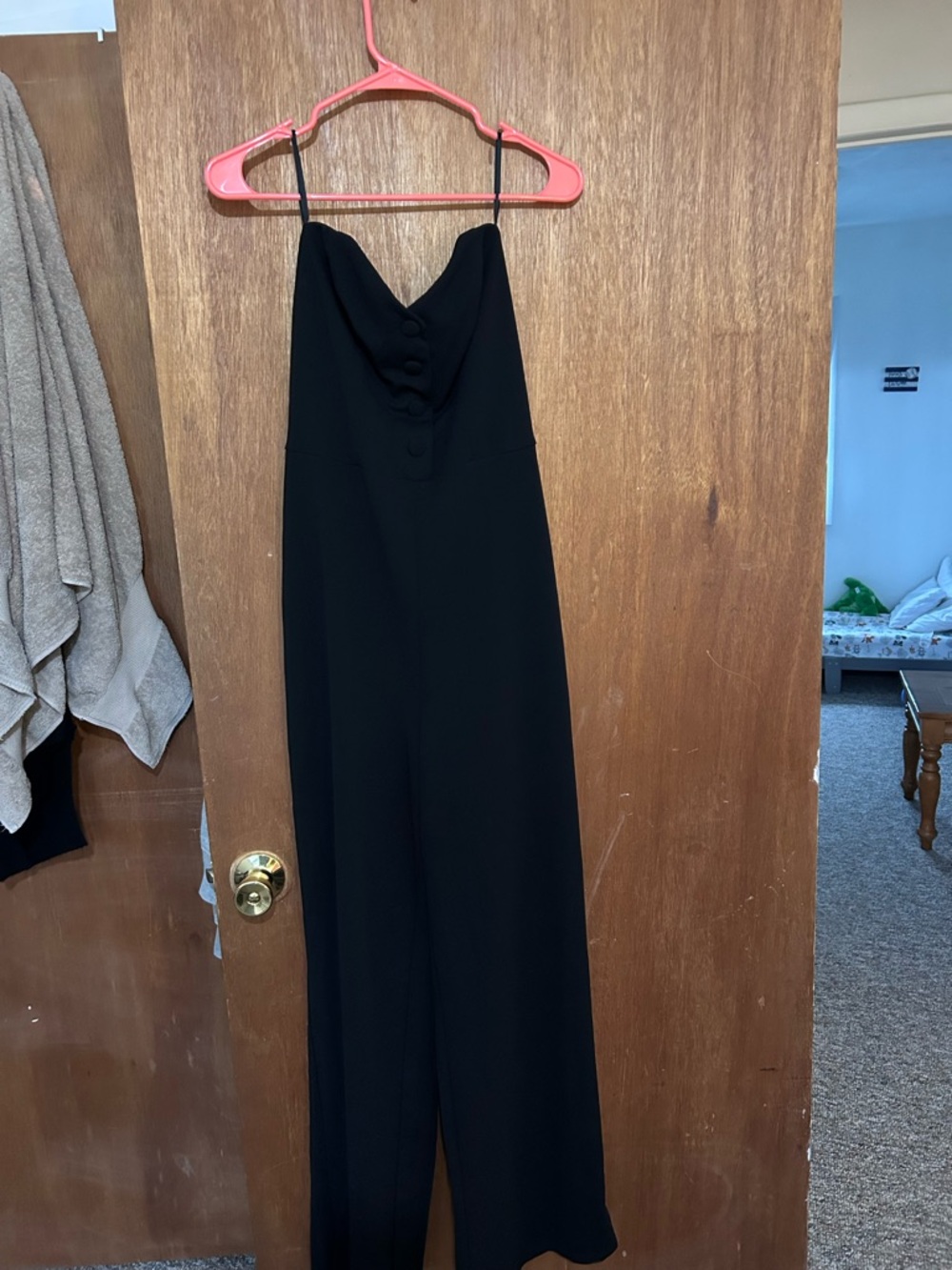 Black Sleeveless Wide-Leg Jumpsuit